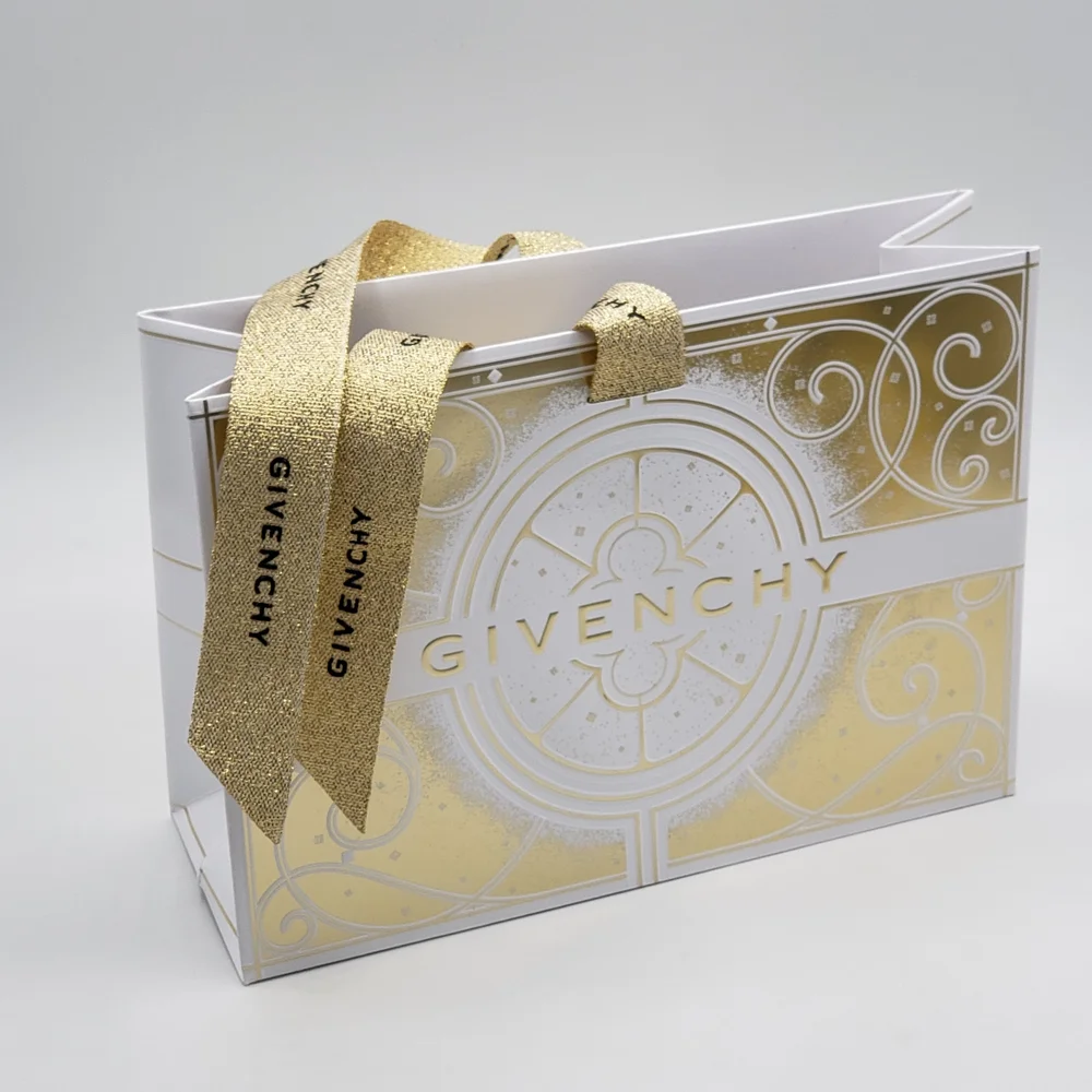 Givenchy Gold White Gift Bag And Card